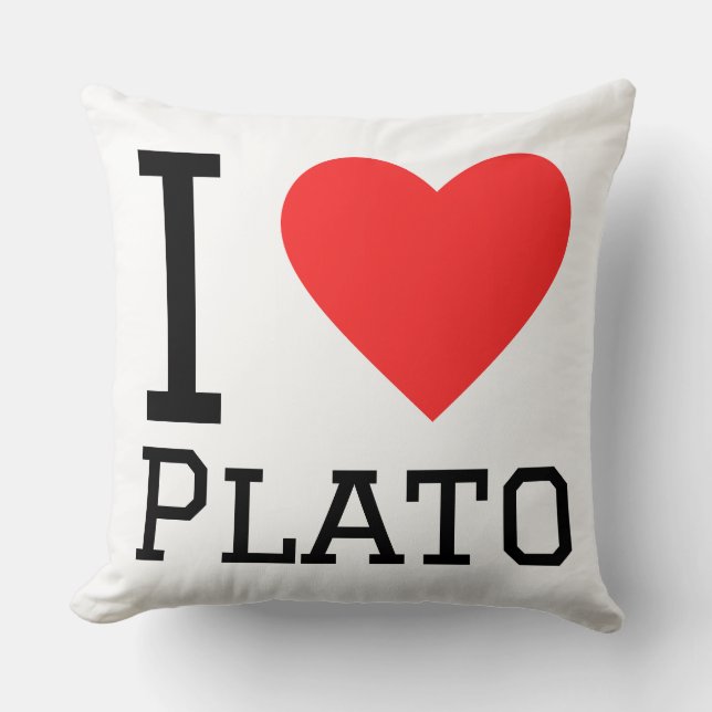 Almofada Eu amo Platão  (Frente)