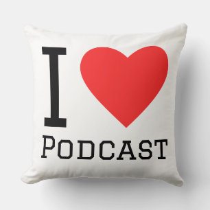 Almofada Eu amo podcast