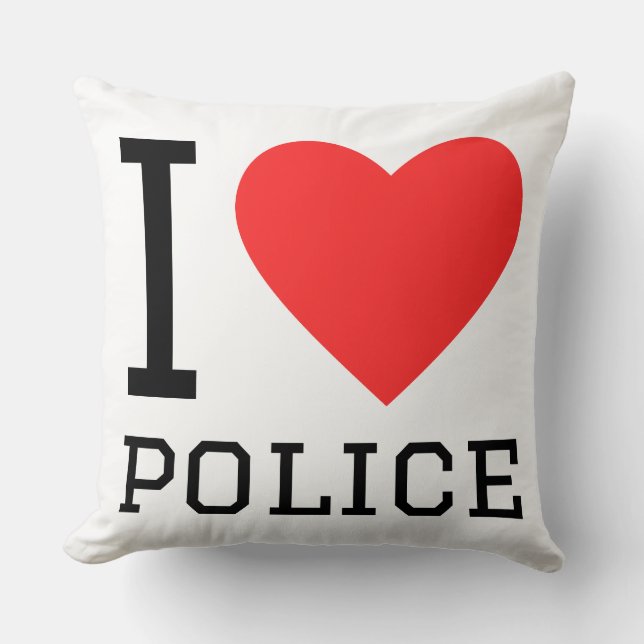 Almofada eu amo polícia (Frente)