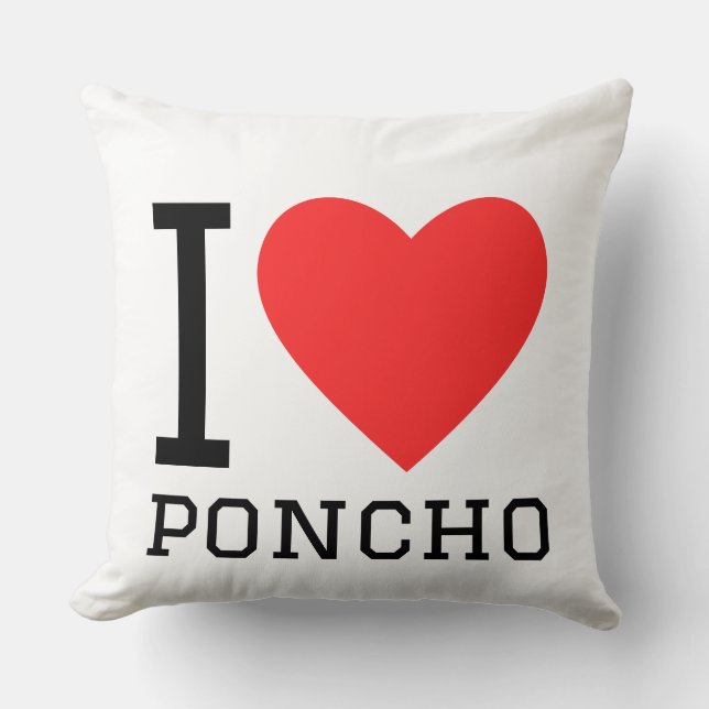 Almofada Eu amo poncho (Frente)