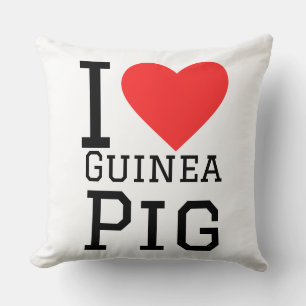 Almofada Eu amo porquinho-da-índia