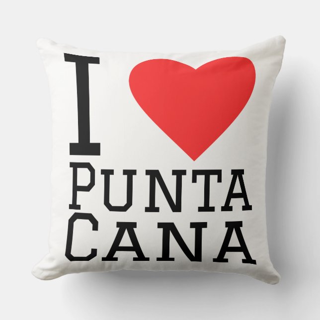 Almofada Eu amo Punta Cana (Frente)