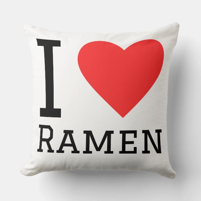 Almofada Eu amo ramen (Frente)