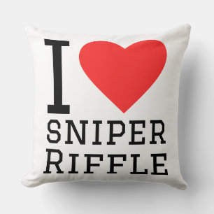 Almofada Eu amo rifle de sniper