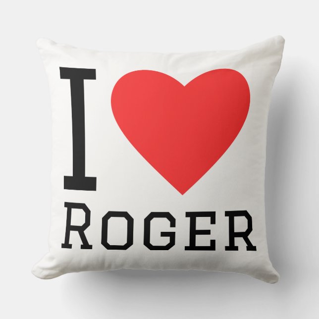 Almofada Eu amo Roger (Frente)