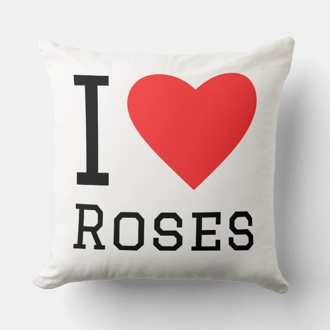 Almofada Eu amo rosas (Frente)