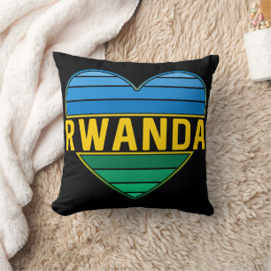 Almofada Eu Amo Ruanda, Ruanda Ruandese Heart