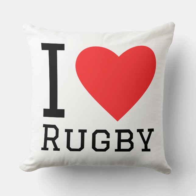 Almofada Eu amo rugby (Frente)