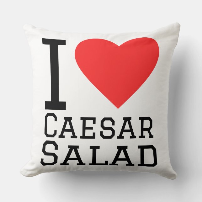 Almofada Eu amo salada caesar (Frente)