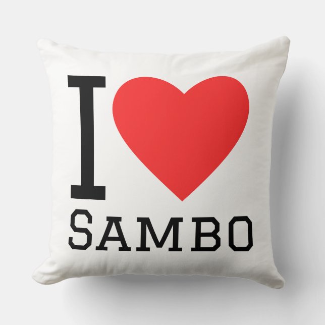 Almofada Eu amo sambo (Frente)