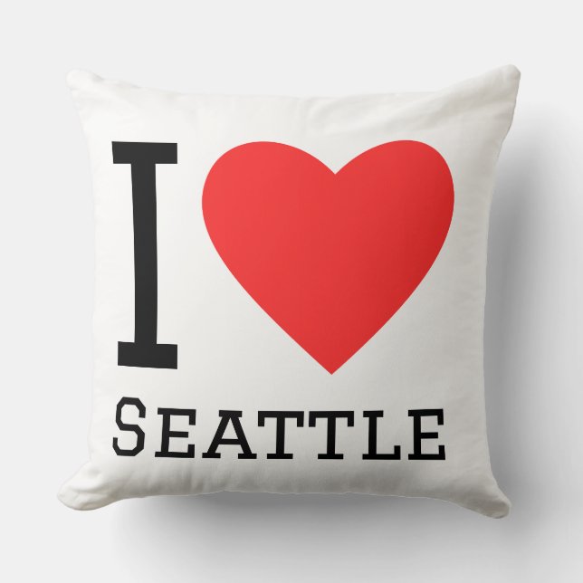 Almofada Eu amo Seattle  (Frente)