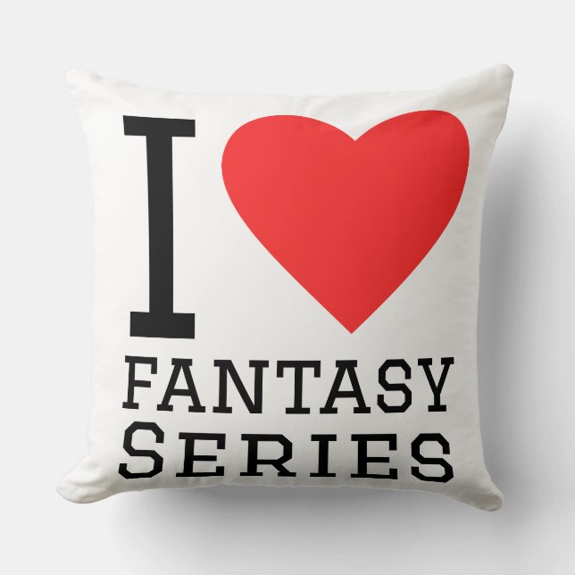 Almofada Eu amo séries de fantasia (Frente)