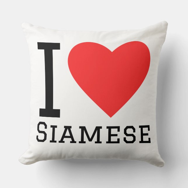 Almofada Eu amo Siamês  (Frente)