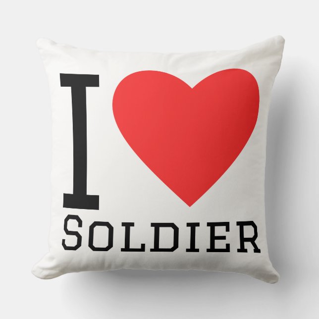 Almofada Eu amo soldado (Frente)