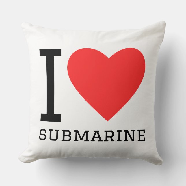 Almofada Eu amo submarino (Frente)