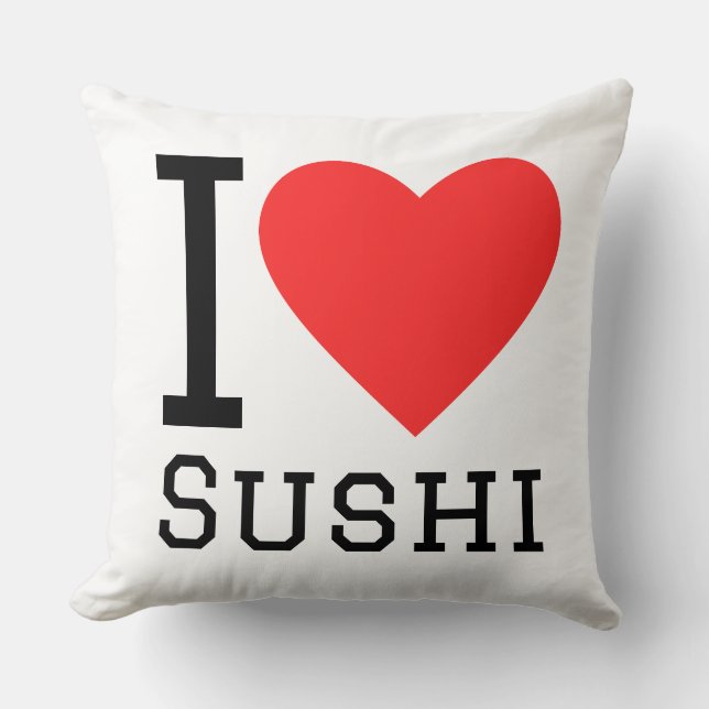 Almofada Eu amo sushi (Frente)
