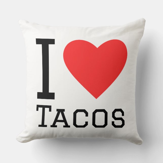 Almofada Eu amo tacos (Frente)