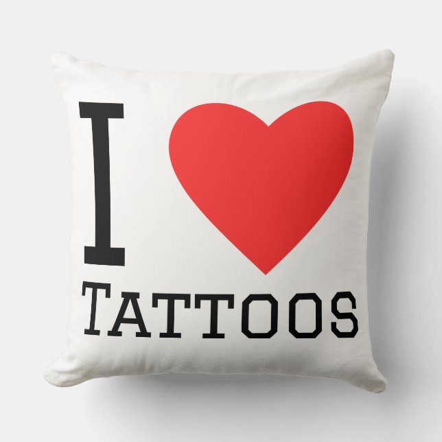 Almofada Eu amo tatuagens  (Frente)