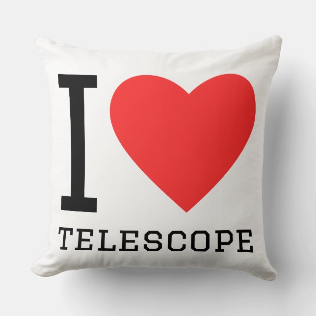 Almofada Eu amo telescópio (Frente)