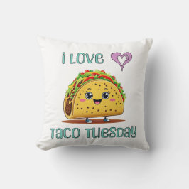 Almofada Eu Amo Terça-Feira de Taco