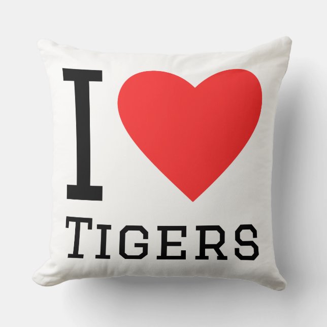 Almofada Eu amo tigres (Frente)