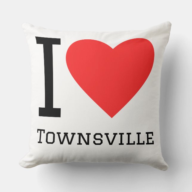 Almofada Eu amo Townsville (Frente)