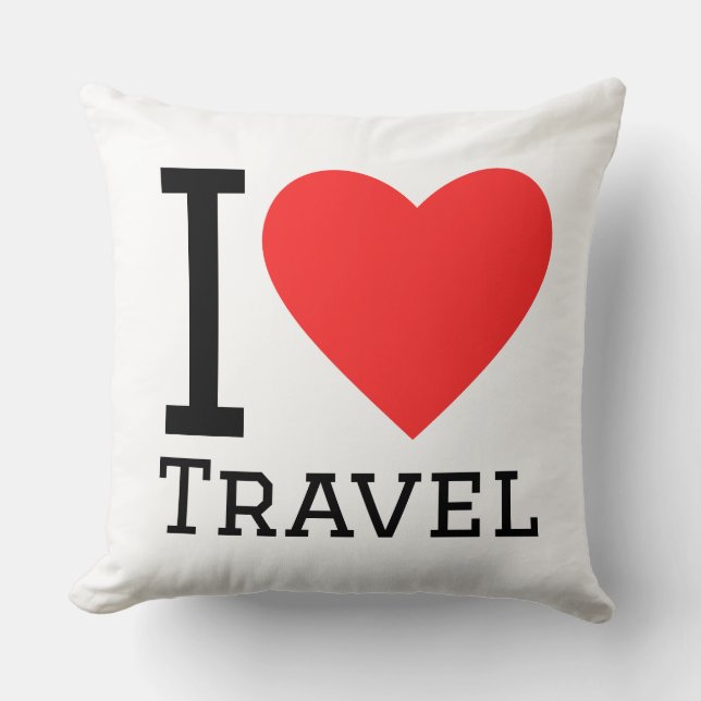 Almofada Eu amo viajar (Frente)