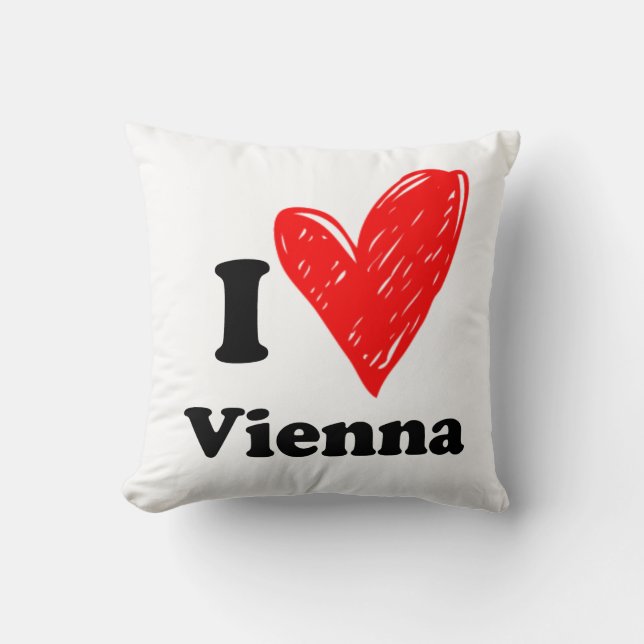 Almofada Eu amo Viena (Frente)