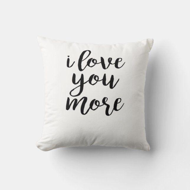 Almofada Eu Amo Você Mais Design de Amor Elegante (Frente)