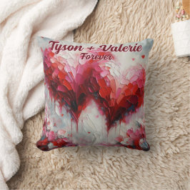 Almofada Eu Amo Vocês Dois Corações Abstrato Personalizados