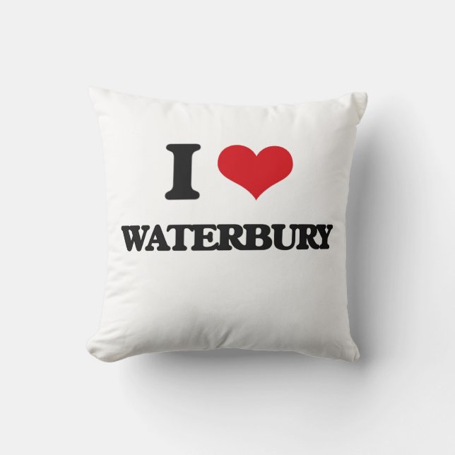 Almofada Eu amo Waterbury (Frente)
