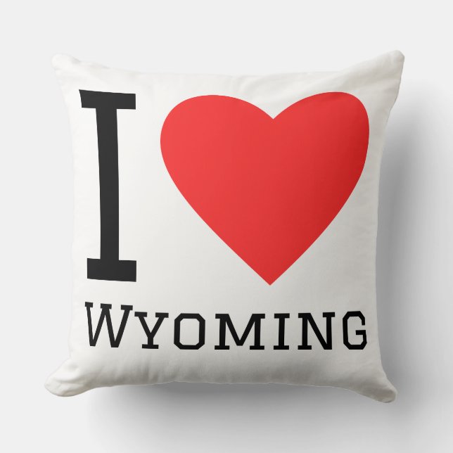 Almofada Eu amo Wyoming (Frente)