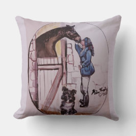 Almofada Eu com a égua de corrida do bebê Jamie