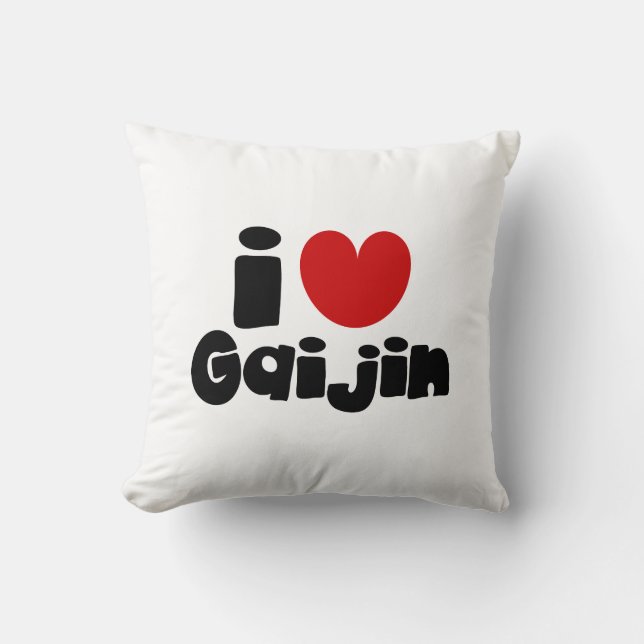 Almofada Eu coração Gaijin (Frente)