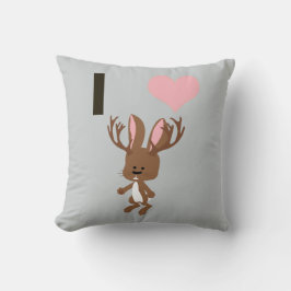 Almofada Eu coração Jackalope