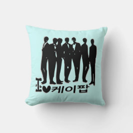 Almofada Eu coração o kpop no Travesseiro decorativo de idi