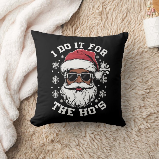 Almofada Eu Faço Isso Pelas Hos Natal Santa Africano  (Cobertor)