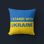 Almofada Eu Fico com a Ucrânia Bandeira Ucraniana<br><div class="desc">Eu Fico com a Ucrânia Bandeira Ucraniana</div>