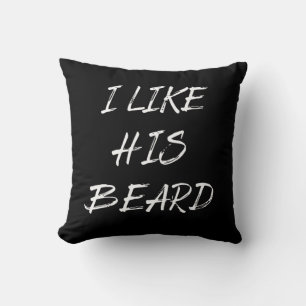 Almofada Eu gosto da barba dele homem barbudo engraçado