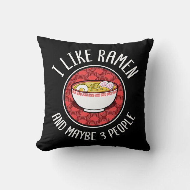 Almofada Eu Gosto De Ramen Japonês Nodles Anime Lover (Frente)