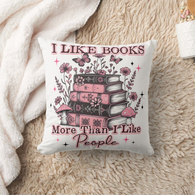 Almofada Eu Gosto Mais De Livros Do Que... (Cobertor)