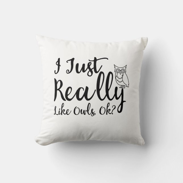 Almofada Eu Gosto Mesmo De Corujas, Certo? (Frente)