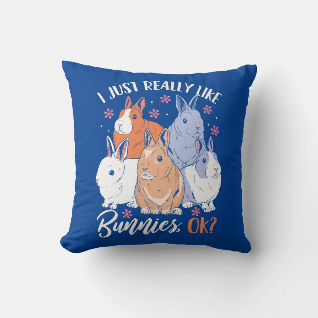 Almofada Eu Gosto Muito De Coelhos (Frente)