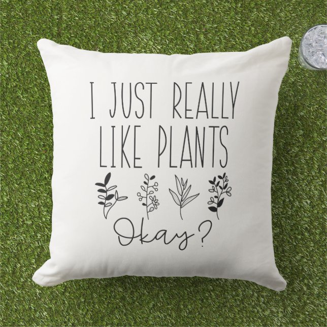 Almofada Eu Gosto Muito De Plantas. (Grama)