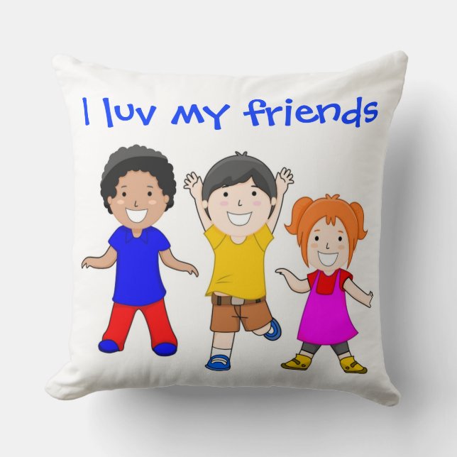 ALMOFADA EU LUVO MEUS AMIGOS (Frente)