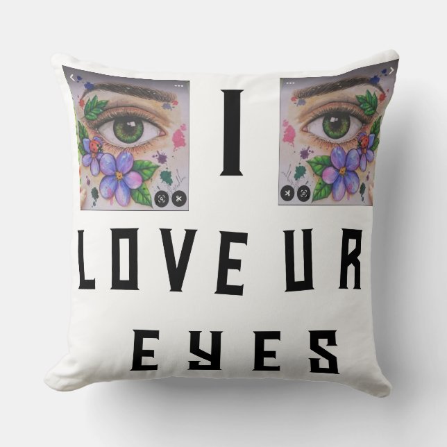 ALMOFADA EU ME APENAS COM OS OLHOS E (Frente)