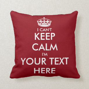 Almofada Eu não posso manter a decoração home engraçada