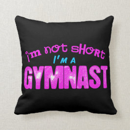 Almofada Eu não sou curto, eu sou um rosa e um azul do