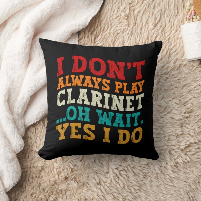 Almofada Eu nem sempre toco Clarinet Oh Espera Sim Eu faço  (Cobertor)