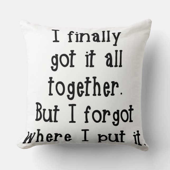 Almofada Eu obtive-o finalmente que todos descansam junto (Frente)